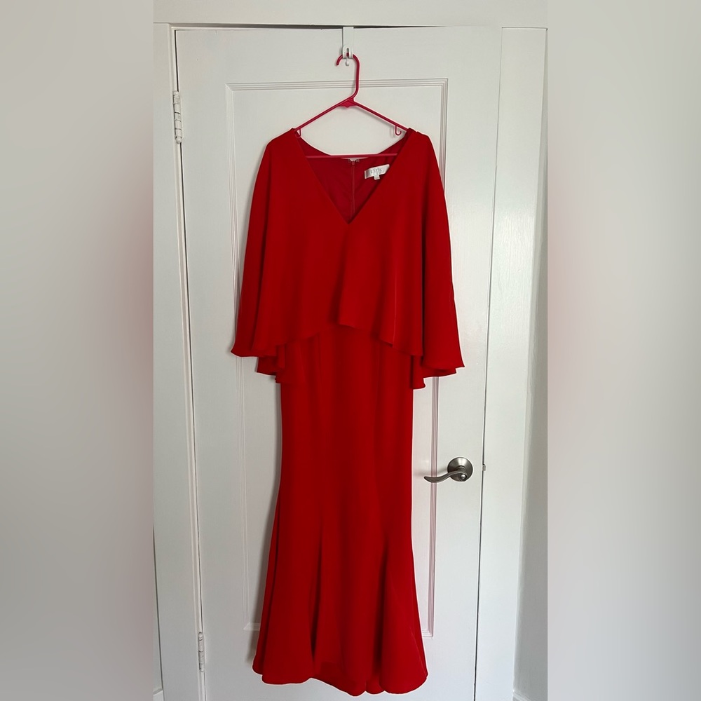 Vintage gown with bell / puff sleeves